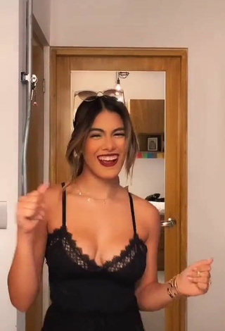 2. Sultry Camilla Contreras Shows Cleavage in Black Top and Bouncing Boobs