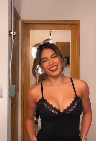 3. Sultry Camilla Contreras Shows Cleavage in Black Top and Bouncing Boobs