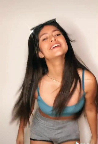 4. Sultry Camila Calderon in Grey Crop Top