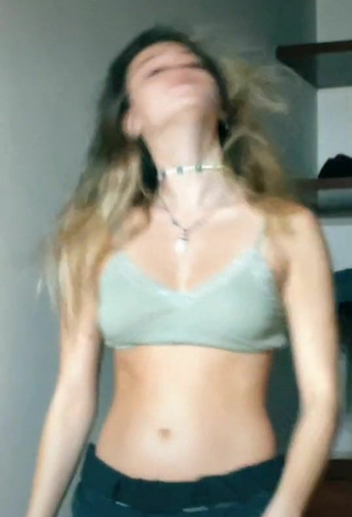 2. Hot Carlota Madrigal in Grey Crop Top