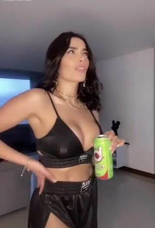 2. Sultry Dania Méndez Shows Cleavage in Black Sport Bra