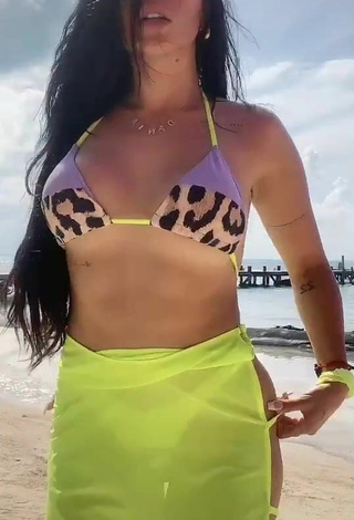 5. Sexy Dania Méndez in Bikini Top at the Beach (Underboob)