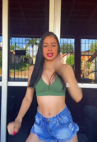 2. Sexy Daniele Lopes da Silva in Green Crop Top