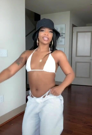 3. Luscious De'arra Taylor in White Bikini